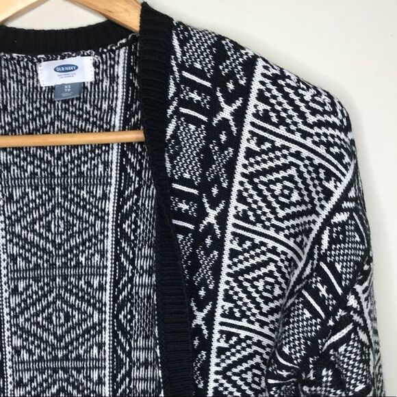 Old Navy Sz XS Black And White Cardigan Sweater - Picture 1 of 5